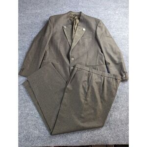 Reine Schurwolle Suit Mens 44R Green 100% Pure New Wool Pants 39X29.5 Germany